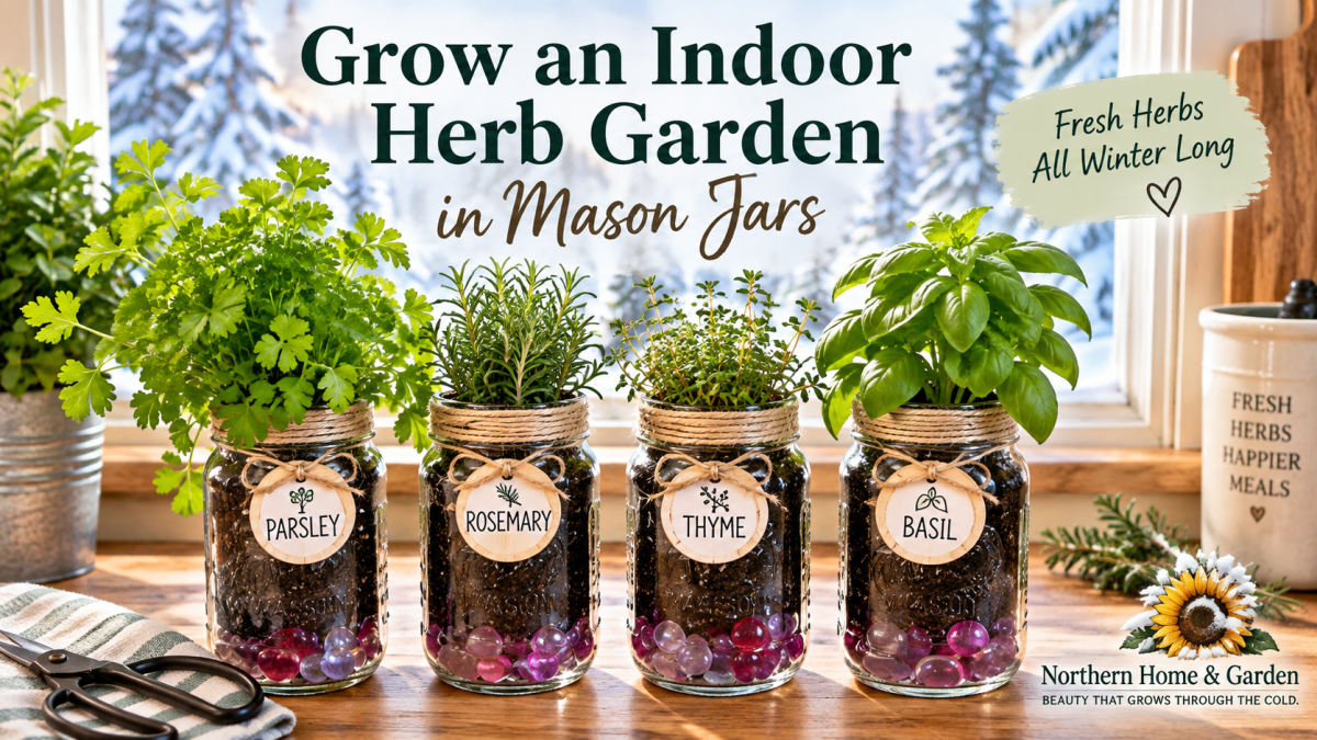 How to Grow an Indoor Herb Garden in Mason&nbsp;Jars